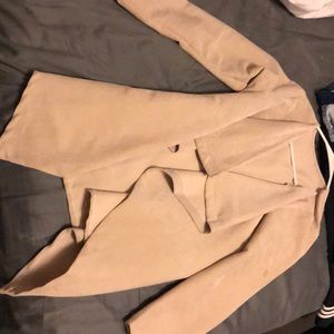 Size S open front corduroy style beige blazer